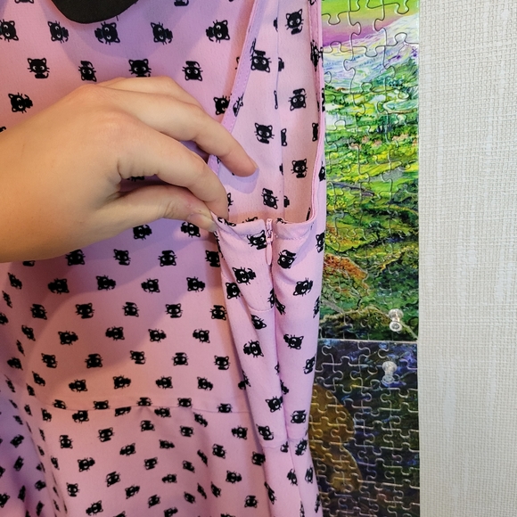 Cute Black Cat Dress HotTopic/HelloKitty - Picture 3 of 13